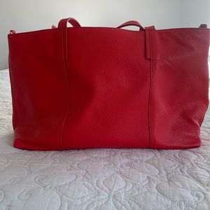 Red leather Banana Republic bag
